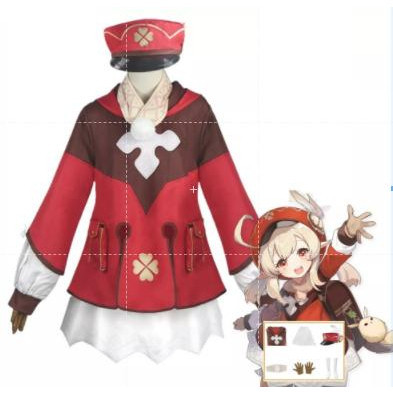 Genshin Impact Project Hutao Venti Klee Cosplay Uniform Wig Anime Game Hutao Chinese Women's Hallowe