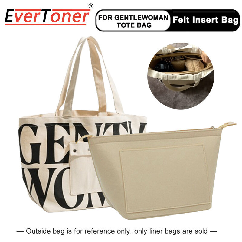 Evertoner กระเป๋าเครื่องสําอาง กระเป๋าผ้าสักหลาด ทรงโท้ท อเนกประสงค์ สําหรับเดิน