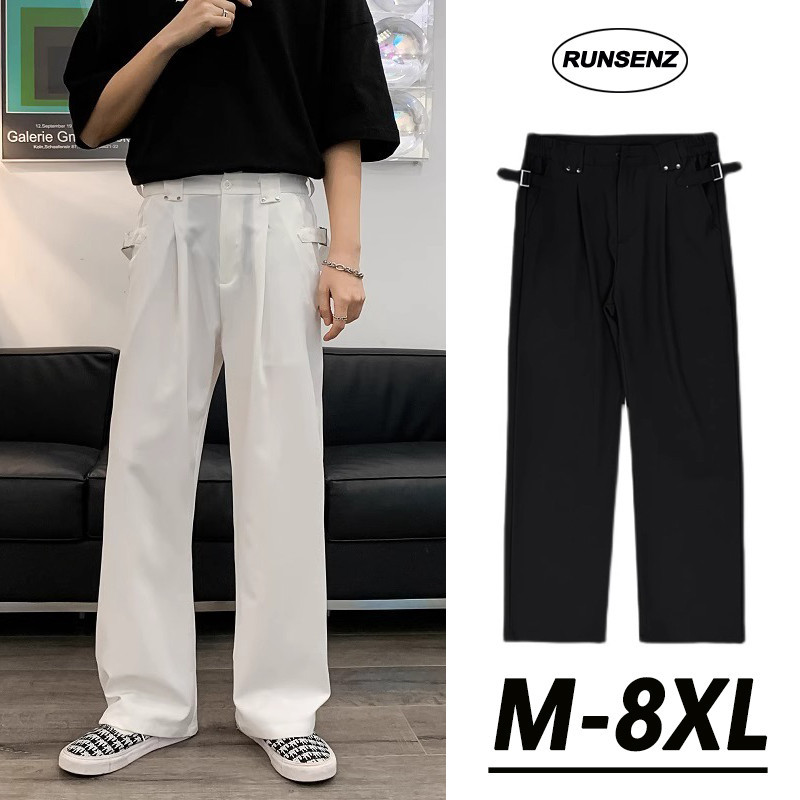 กางเกงขายาวลําลอง ทรงหลวม ขนาดใหญ่ สําหรับผู้ชาย ไซซ์ S - 8XL