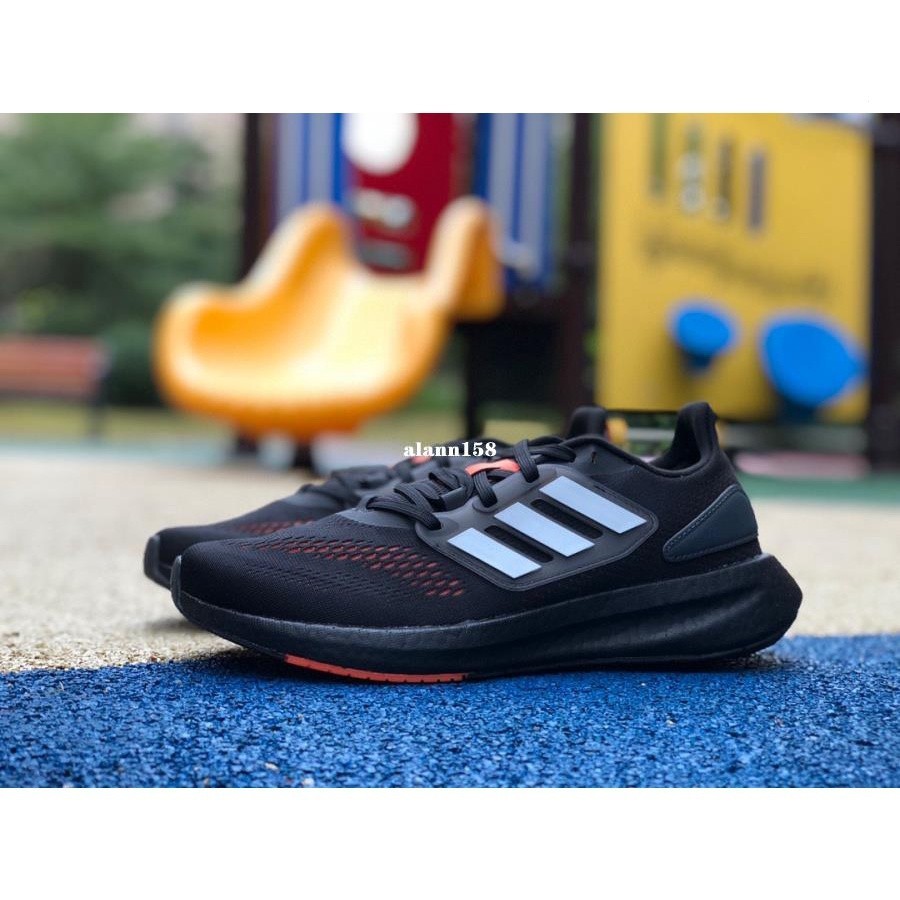 ADS PUREBOOST 22 สีดําสีส้มระบายอากาศกันกระแทกรองเท้าวิ่งจ๊อกกิ้ง HQ1455