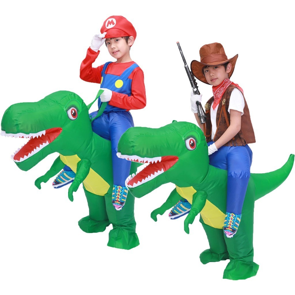 ชุดคอสเพลย์ไดโนเสาร์เป่าลม T-REX เหมาะกับงานปาร์ตี้ฮาโลวีน สําหรับเด็กอนุบาล
