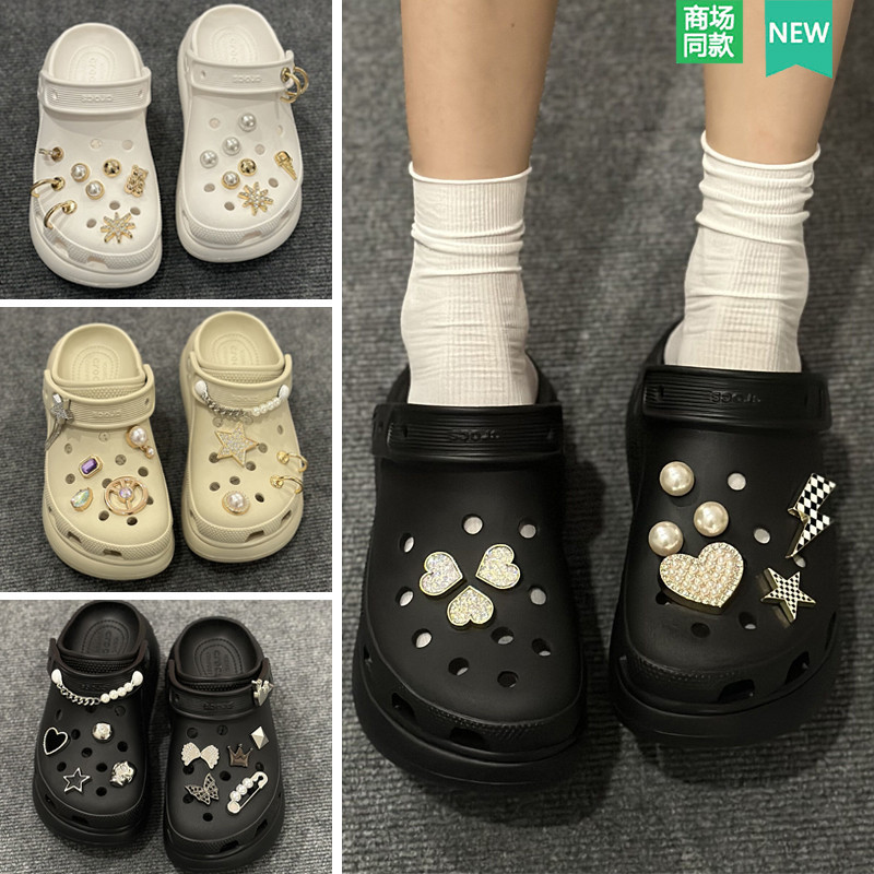 ใหม่ JIBBITZ jibbitz crocs เซ็ท อุปกรณ์เสริมโลหะ รูปดอกไม้ สําหรับตกแต่งรองเท้า crocs DIY