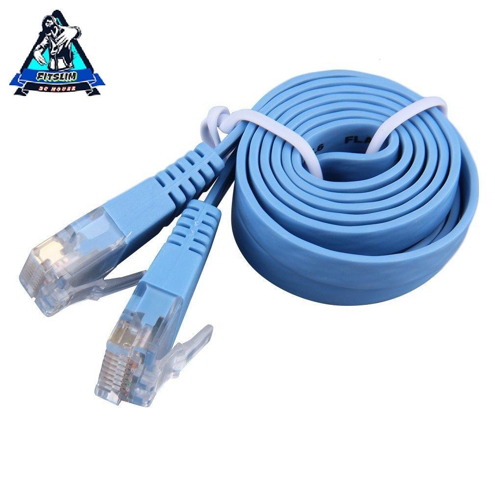RJ45 CAT6 8P8C Flat Ethernet Patch Network Lan Cable 1m Home Parvicostellae