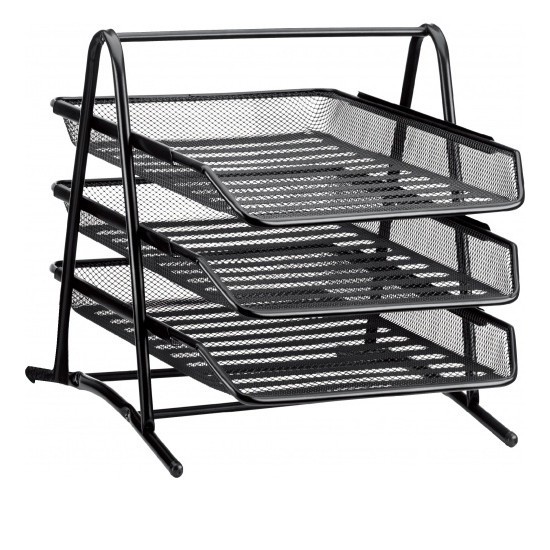 LOCAL789 SMITH ถาดใส่เอกสาร 3 ชั้น ขนาด 35x30x26.5ซม. รุน TG59180 สีดำ ร้านอยู่ในไทย