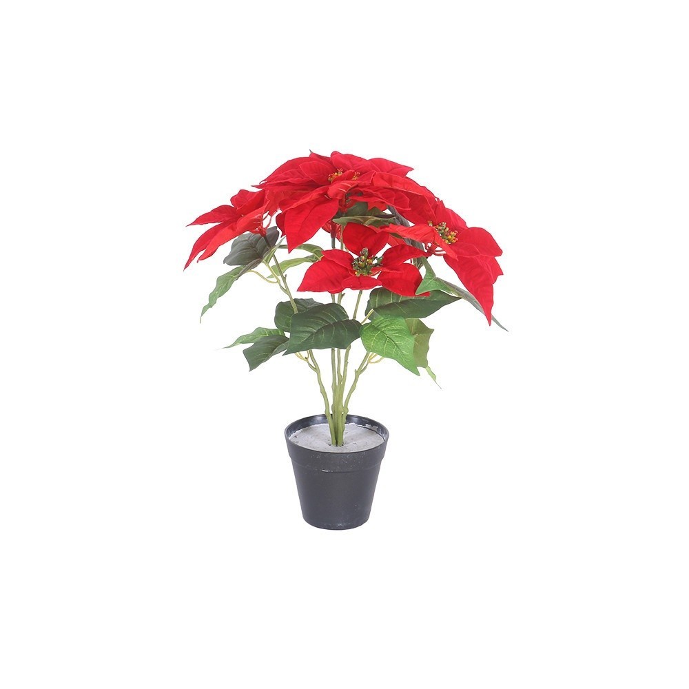 LOCAL789 Tree O ต้นพอยน์เซตเทีย ประดิษฐ์ 5 ช่อ รุ่น MC001 ขนาด 33*40*50ซม. สีแดง ร้านอยู่ในไทย