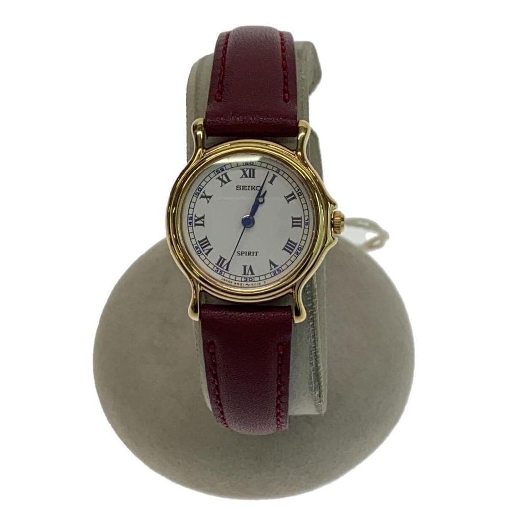 Seiko (กําไล) นาฬิกาข้อมือ สีทอง สีขาว ผู้หญิง ส่งตรงจากญี่ปุ่น มือสอง
