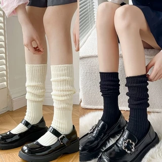 🎀พร้อมส่งในไทย🧦ถุงเท้าผู้หญิง jk ถุงเท้ายาวถึงเข่าลายแนวตั้ง สไตล์วิทยาลัย ถุงเท้าโลลิต้า