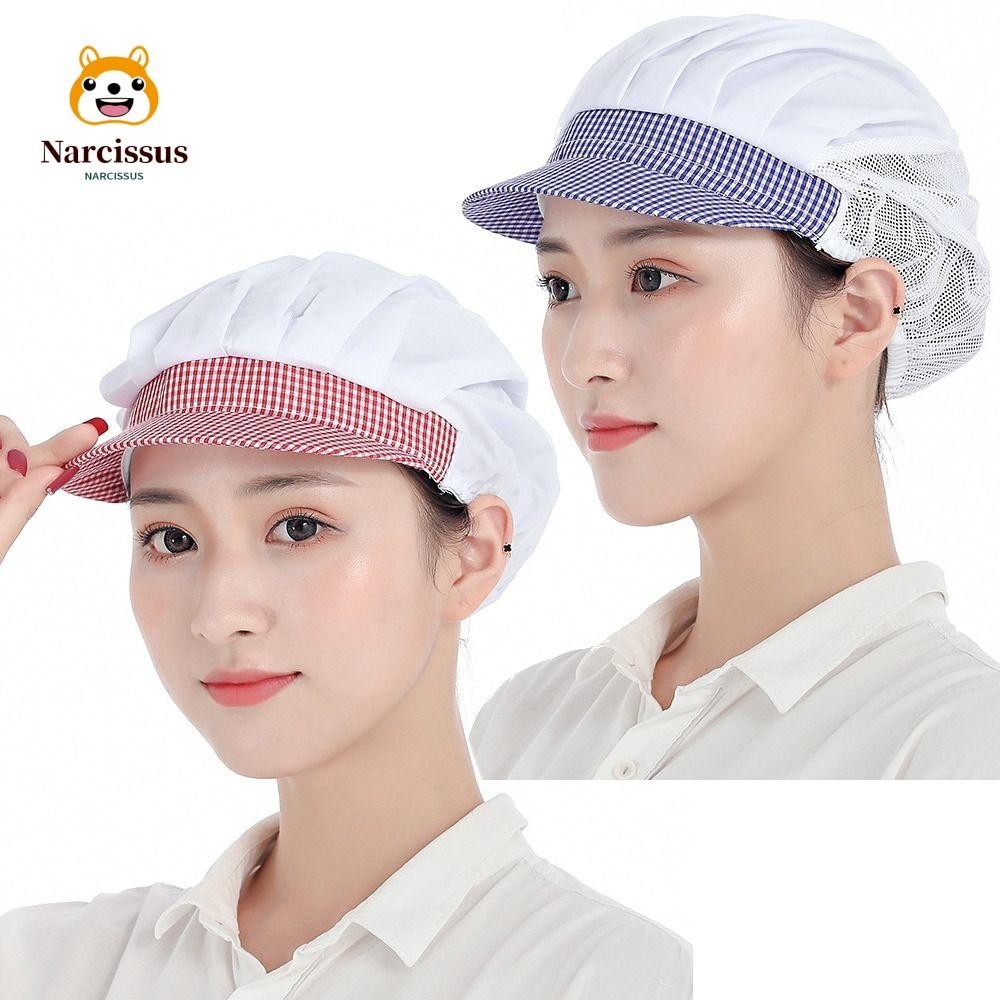 Narcissus หมวกเชฟ หมวกเชฟ บริการอาหาร ใส่ทํางาน ทําอาหาร หมวกกันน็อก นิ่ม ระบายอากาศ หม้อหุงข้าว กันฝุ่น หมวกทํางาน ร้านอาหาร โรงแรม โรงอาหาร