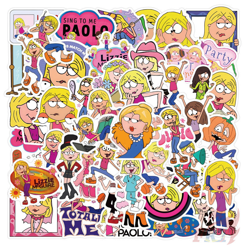 Lizzie Mcguire Series 01 Stickers 50Pcs/Set Waterproof DIY Fashion Decals Doodle Stickers