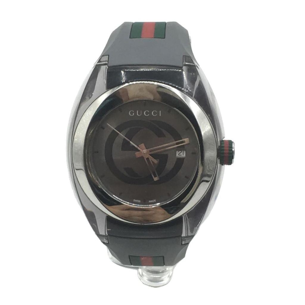 GUCCI Wrist Watch Sherry Line Sync Gray Men Direct from Japan Secondhand
