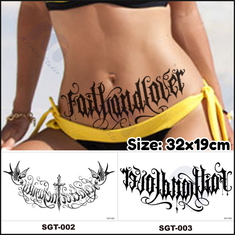 【MF Magic Tattoo】รอยสักชั่วคราว กันน้ํา ขนาดใหญ่ 10-15 วัน 003