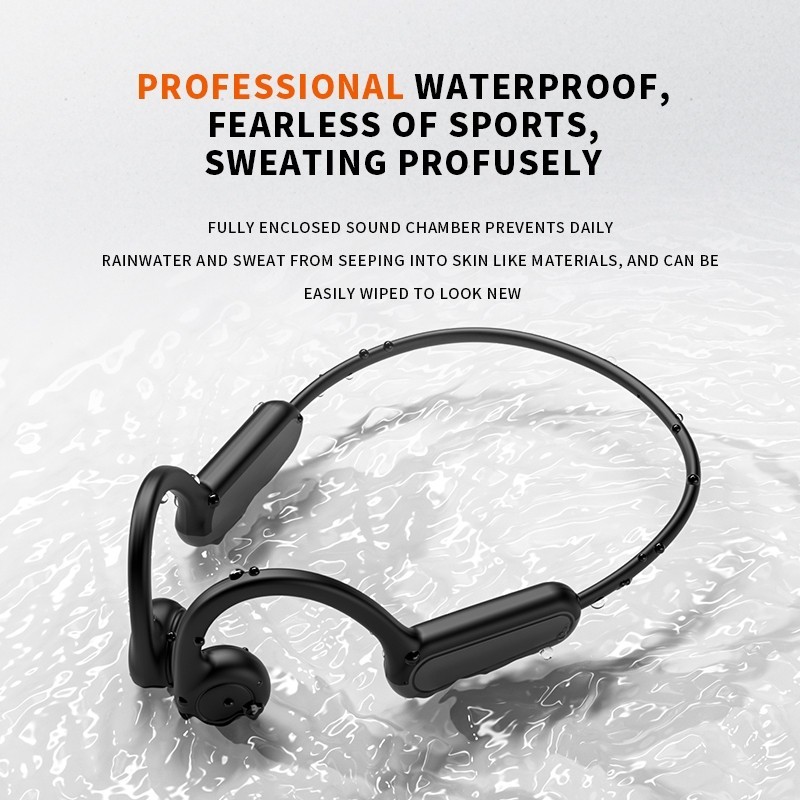 B8 หูฟังไร้สาย หูฟังบลูธูท Bone Conduction Headphones การนำกระดูกกันน้ำ หูฟังบลูทูธไร้สาย