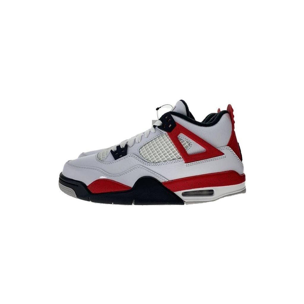Nike Air Jordan 4 2 รองเท้าผ้าใบหนัง ข้อสูง สีแดง มือสอง
