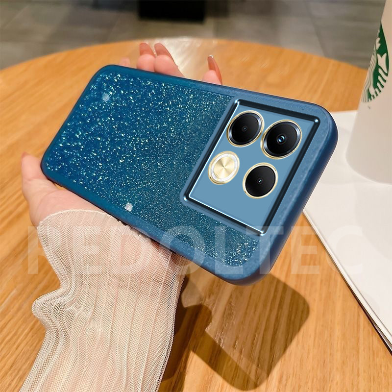 เคส Infinix Note 40 40 Pro 40 Pro+ 4G 5G เคสโทรศัพท์มือถือ ซิลิโคนใส แต่งกลิตเตอร์ ไล่โทนสี หรูหรา พร้อมตัวป้องกันเลนส์ สําหรับ Infinix Note40 Note 40Pro Note 40 Pro Plus - รูปที่ 7