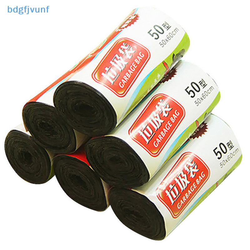 Bdgf ถุงขยะพลาสติก แบบหนา ใช้แล้วทิ้ง 50*60 ซม. สีดํา 1 ม้วน