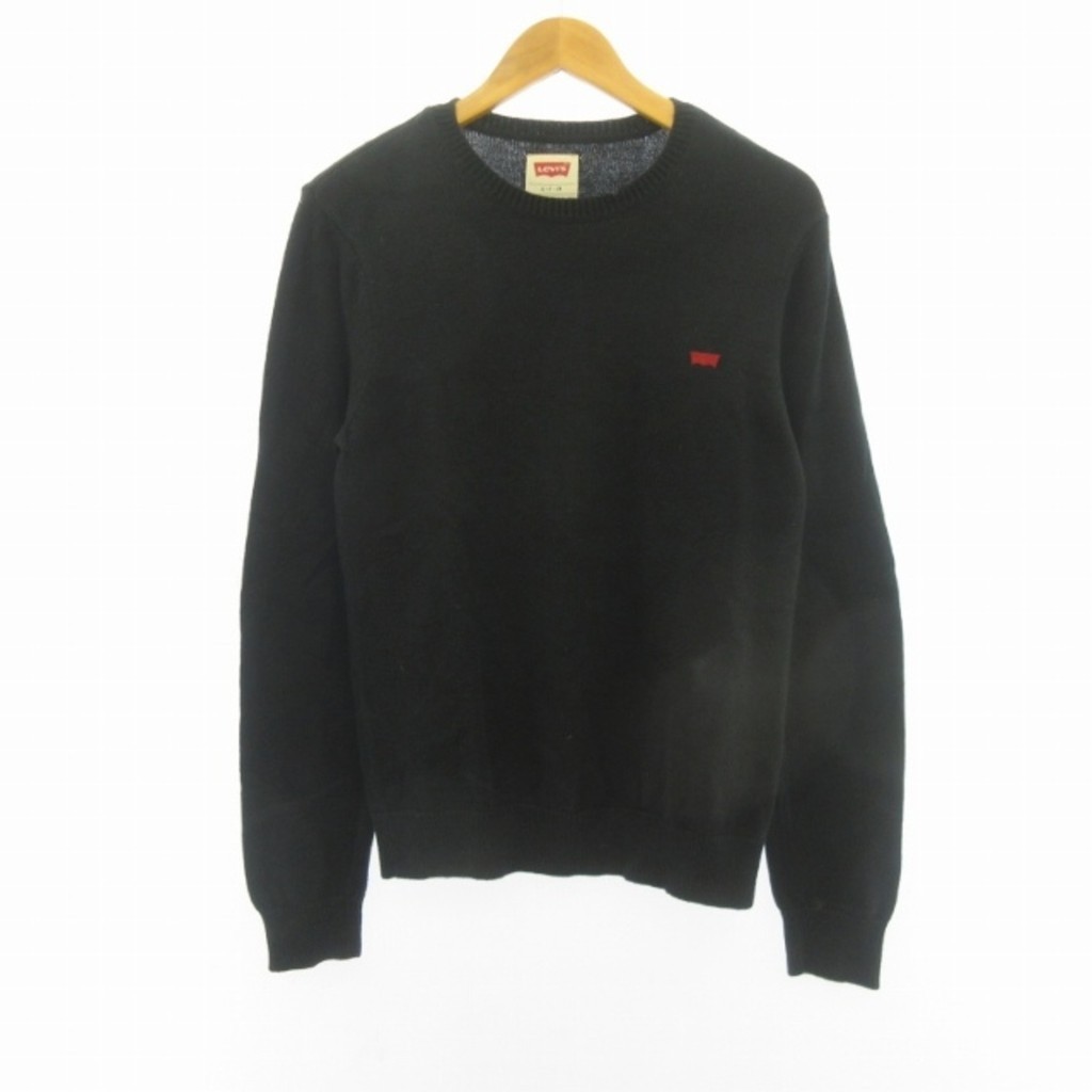 Levi's Crewneck Knit Sweater Logo Embroidered Wool Blend S ■GY09 Direct from Japan Secondhand