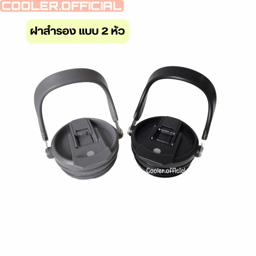 ชุดฝา+หลอด สำหรับแก้วน้ำทรงสูงขนาด 20oz-40oz รวมฝาเกลียวนอกและหลอดใหญ่ ใช้ได้กับแก้ว 600ml-1200ml พลาสติกปลอดภัย ทนร้อน