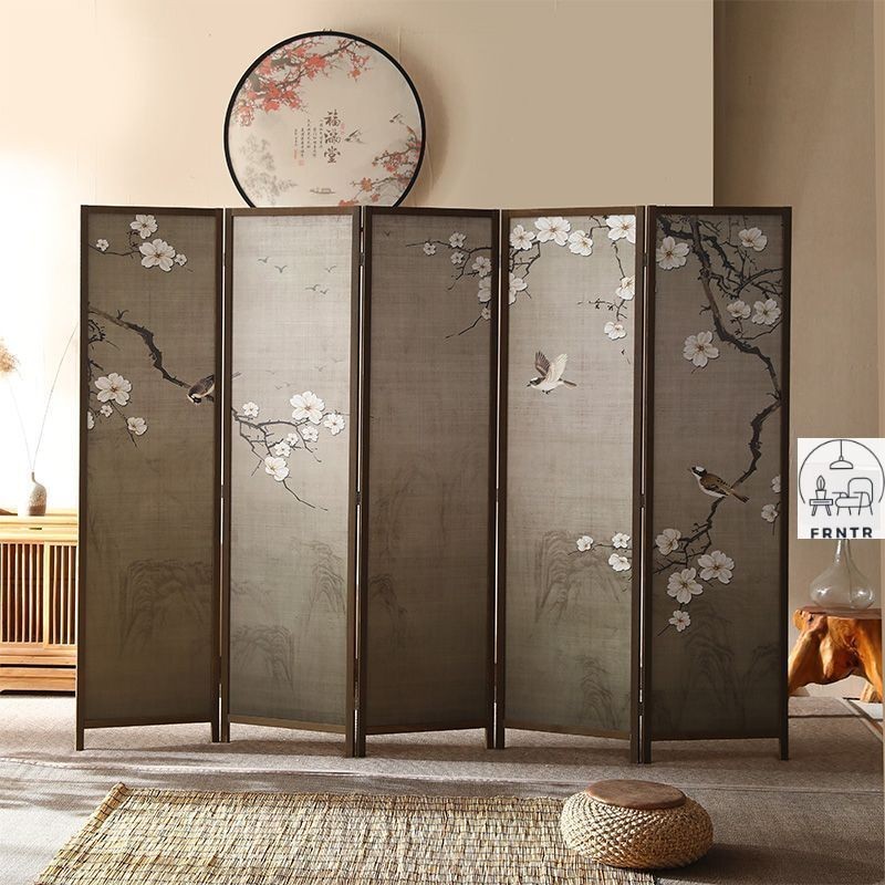Foldable Screen Partition Japanese Style Foldable Divider Room Partition Folding Decoration Entrance