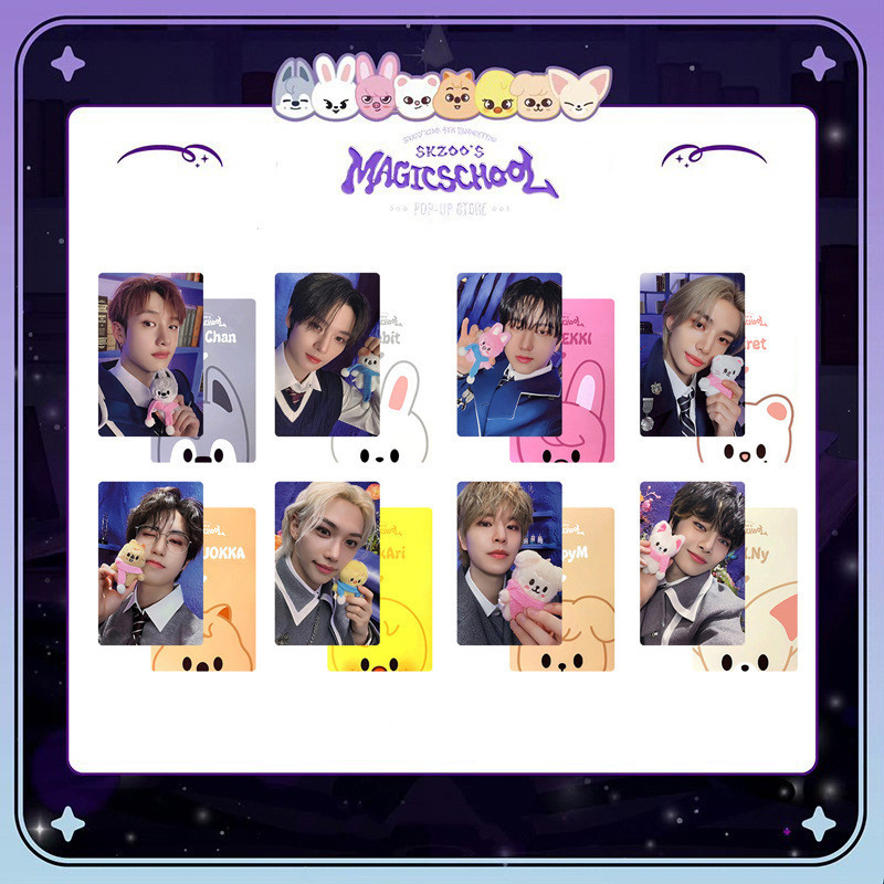การ์ดคอลเลกชัน Kpop Stray Kids SKZ'S MAGIC SCHOOL Flash Card Full Card