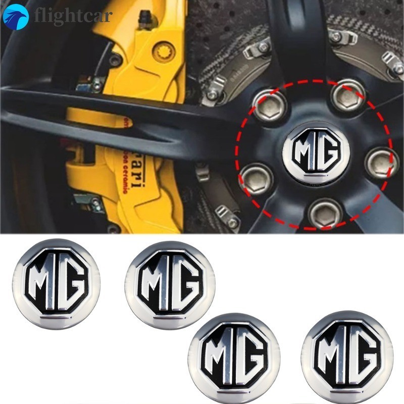 (FT) สติกเกอร์ตราสัญลักษณ์ MG 6 5 7 3 MG ZS ขนาด 56 มม. สําหรับตกแต่งดุมล้อรถยนต์ 4 ชิ้น
