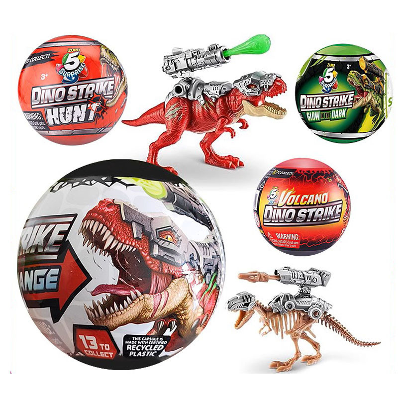 Zuru 5 Surprise Dino Mystery Collectible การล่าสัตว์ไข่ไดโนเสาร์ Tyrannosaurus Rex ของเล่น jurassic 