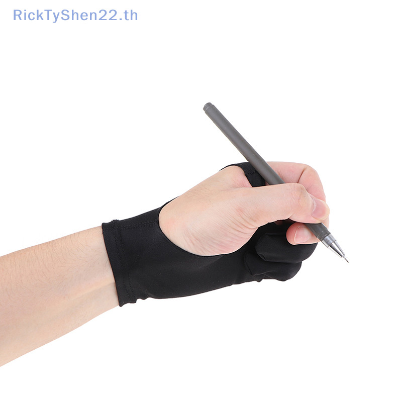 Ricktyshen ถุงมือสองนิ้ว กันเปรอะเปื้อน สําหรับวาดภาพกราฟฟิค แท็บเล็ต 1 ชิ้น