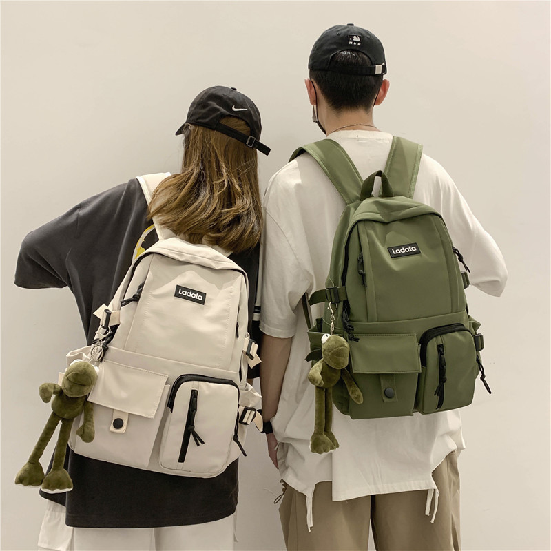 New Korean Style Simple Student Schoolbag Anti-Theft Anti-Seismic Preppy Style Backpack Computer Backpack Logo