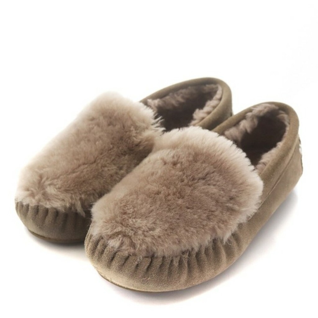 Emu CAIRNS REVERSE FUR moccasin slip-on Direct from Japan Secondhand
