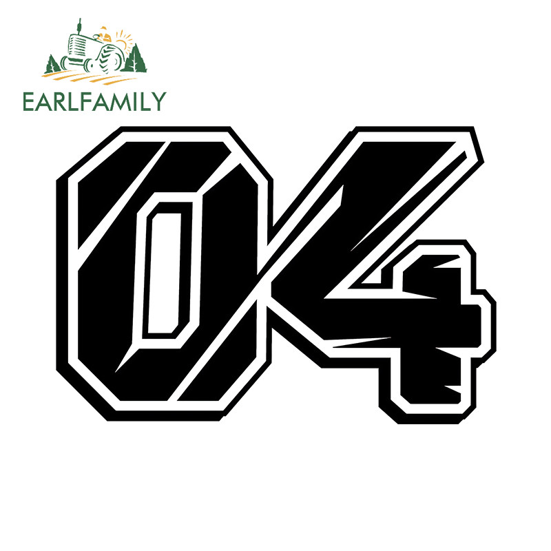 EARLFAMILY หมายเลขแข่งรถสติกเกอร์ Occlusion Scratch Caravan Trunk คอมพิวเตอร์ Cooler Windows PVC Decal กันน้ํา Amusing รถประตู Protector