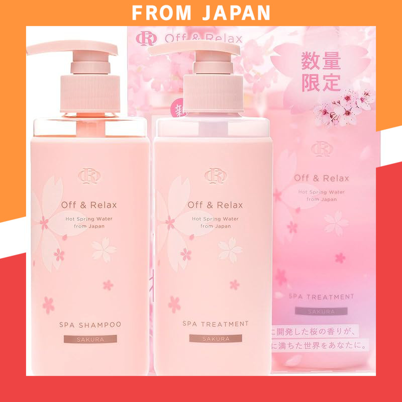 Off&Relax OR Spa Shampoo + Hair Treatment Cherry Blossom Limited Set 260ml Sweet and Floral Early Bl