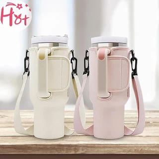 Ge 40ออนซ์ ขวดน้ํา ค มาถึง กระเป๋าปรับสายคล้องไหล่ถ้วยแก้วแขนสีทึบขวดผู้ถือสําหรับเดินป่ากลางแจ้งตาราง