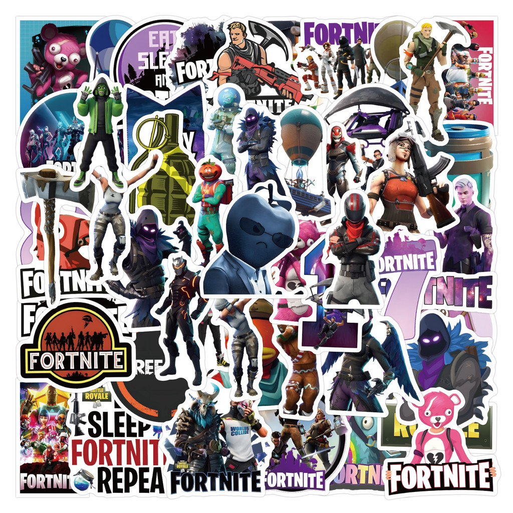 55 ชิ้น Fortnite Shooting Game สติ๊กเกอร์ PVC กันน้ํา