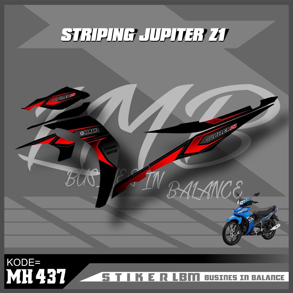 Jupiter Z1 สติ๊กเกอร์ติดมอเตอร์ไซค์ (MH437) ดีไซน์ใหม่ล่าสุด - Yamaha Jupiter Z1 Striping