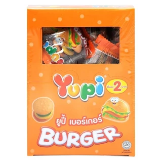 ยูปี้ กัมมี่ ขนมเยลลี่ เบอร์เกอร์ รสผลไม้ต่างๆ 24 ชิ้น (1 กล่อง) Yupi Gummy Burger