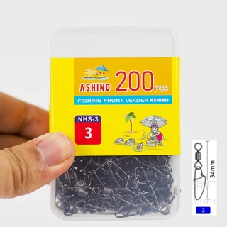 ASHINO ลูกหมุนถังลายติดกิ๊ป NHS 200 ตัว/กล่อง คุณภาพดี ราคาสุดคุ้ม - อุปกรณ์ตกปลา