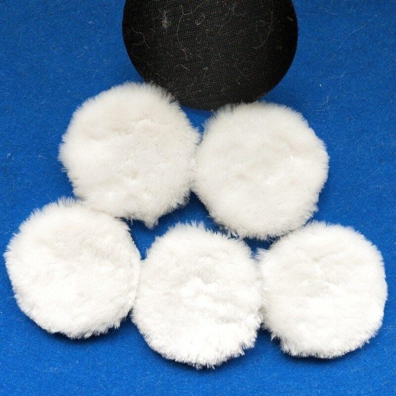 (XT) แผ่นขัดขนแกะ ขนแกะฟู หลังสักหลาด (ตีนตุ๊กแก) ขัดรถยนต์ 4-5-6นิ้ว