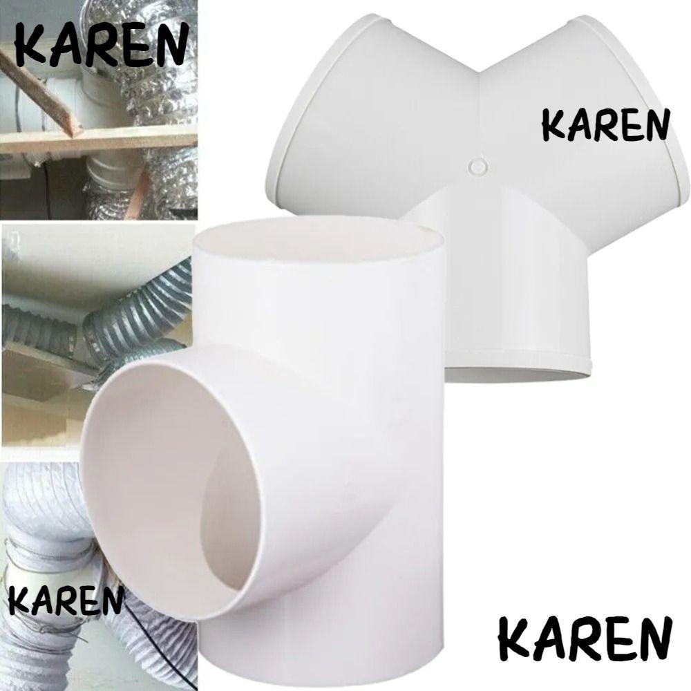 Karen ข้อต่อท่อไอเสีย PVC รูปตัว T 100 150 200 มม. ระบายอากาศ