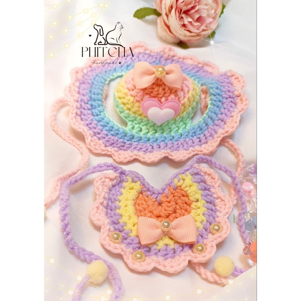 Z03 Rainbow • ชุดเซ็ทหมวกแมว •  หมวกสัตว์เลี้ยง