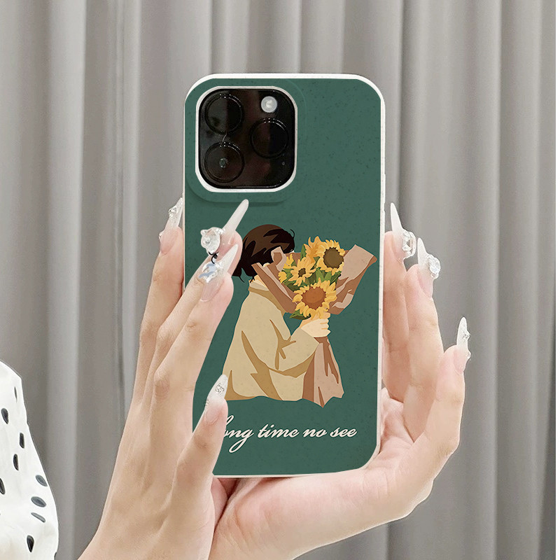 สำหรับ iPhone 11 13 For เคสไอโฟน14 15 12 Pro Max X XR XS MAX 6 7 8 14 15 Plus 12 13 MINI คู่รักซีรีส์ Sunflower รุ่น เคส ราคา ถูกที่สุด ดีลบีเคเค แกลเลอรีภาพที่ 5