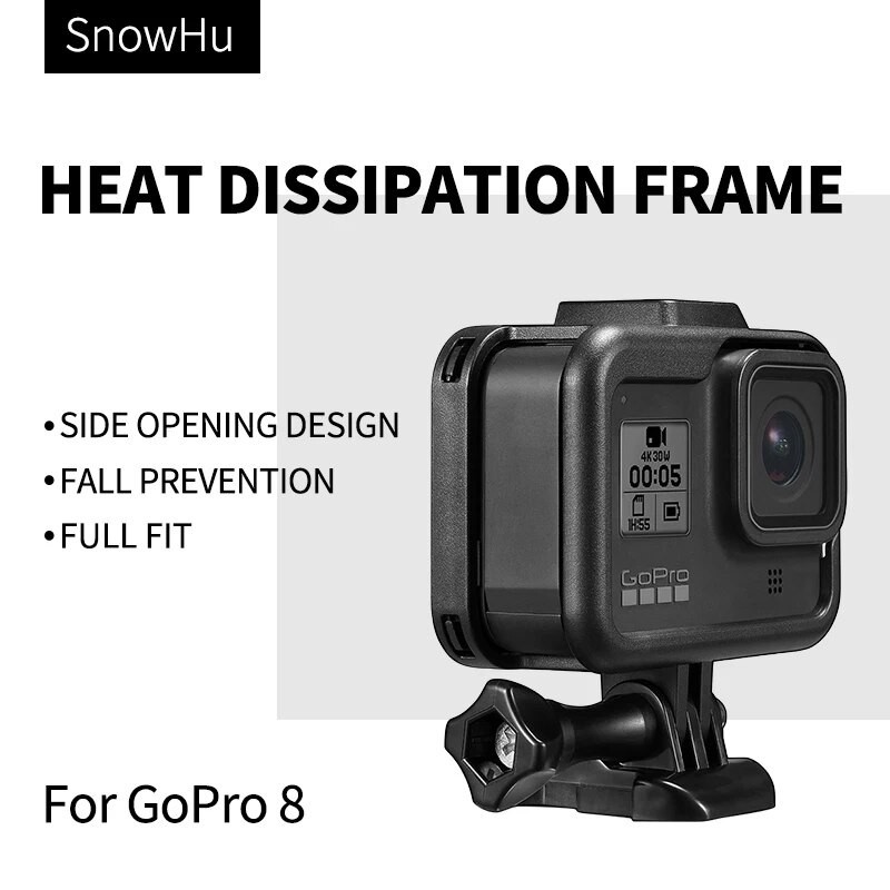 For GoPro hero 8 Black Action Camera with Double Cold Boots Battery Side Cover Lens Cap for gopro8 G