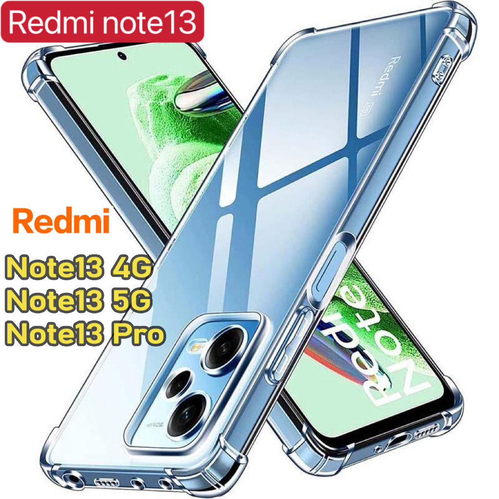 เคสโทรศัพท์มือถือซิลิโคน TPU แบบใส ปิดด้านหลัง สําหรับ Redmi Note 13 12 11 10 9 8 Pro Plus Redmi 12 10a 10c 9a 9c 8 8a