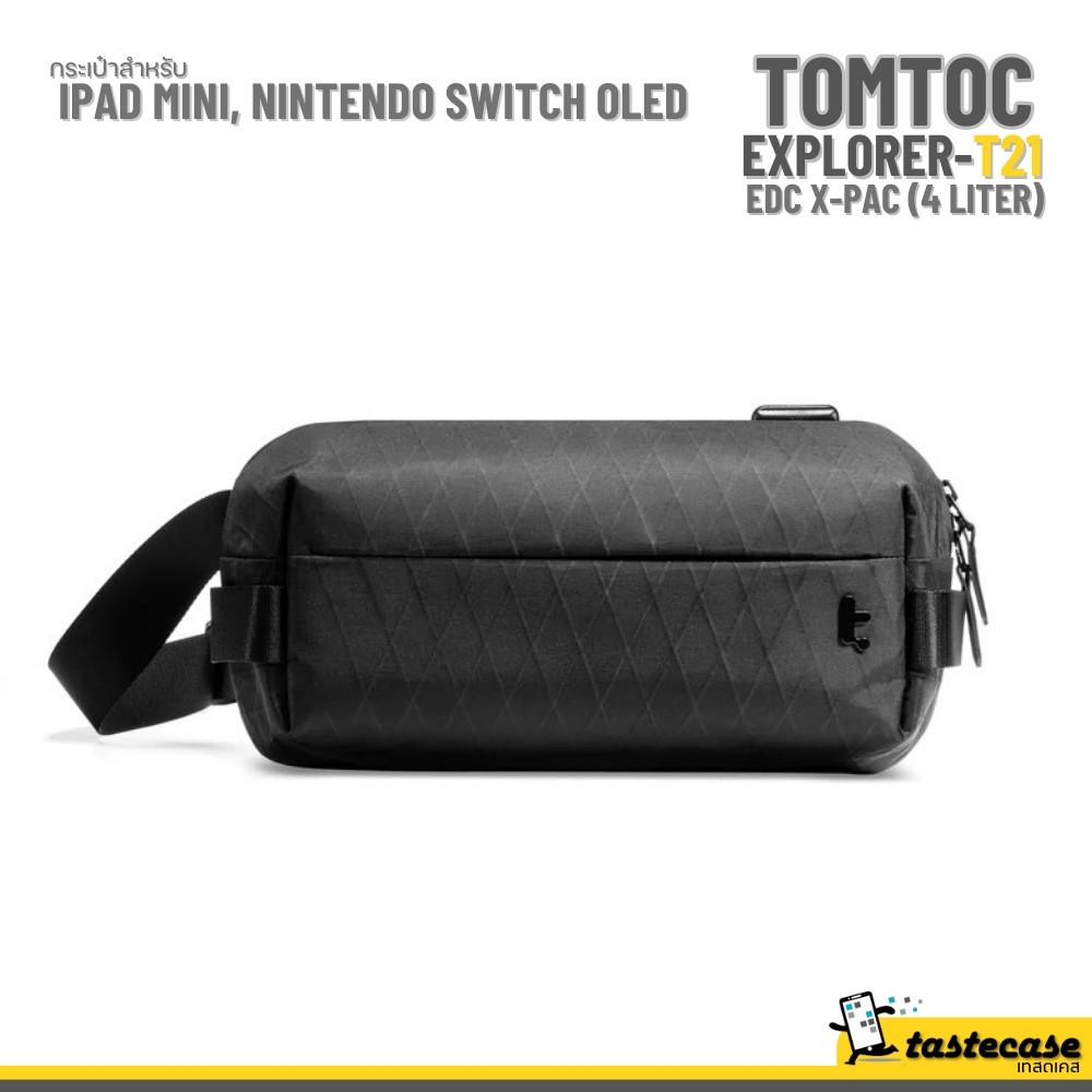 Tomtoc Explorer-T21 EDC X-Pac Sling Bag 4L กระเป๋าสำหรับ iPad Mini 6, Nintendo Switch OLED, NS, iPho