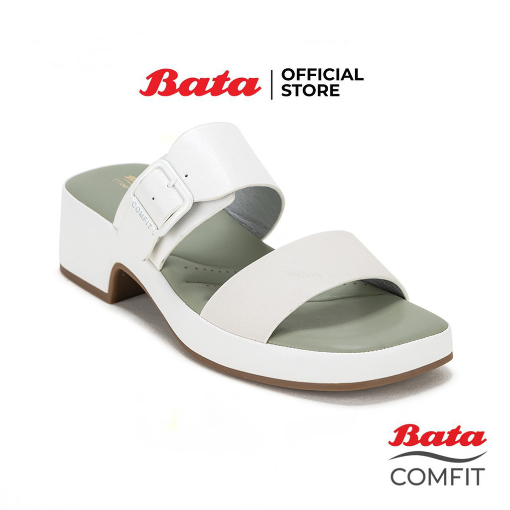 Bata บาจา Comfit รองเท้าส้นสูงเพื่อสุขภาพ แบบสวม พร้อมเทคโนโลยีคุชชั่น สำหรับผู้หญิง รุ่น JADORE สีขาว 6011099