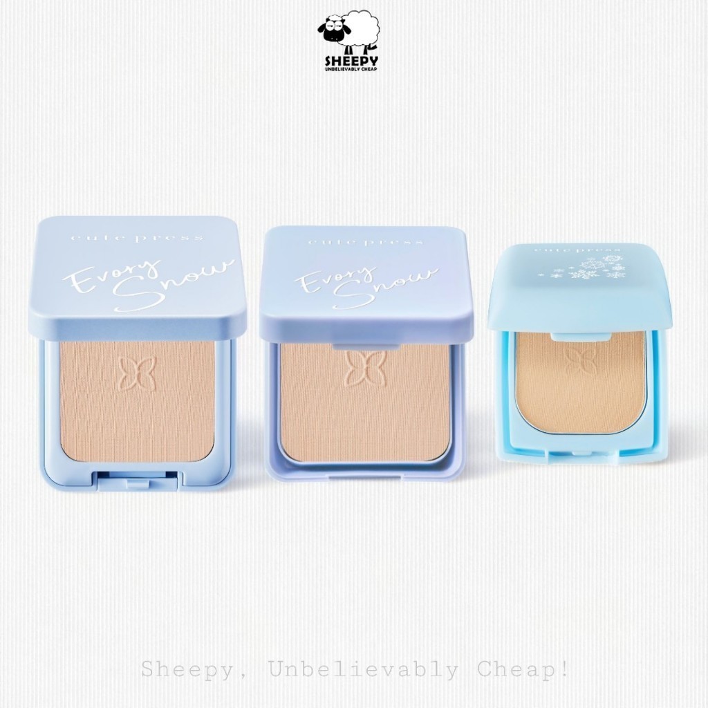 Cute Press แป้งผสมรองพื้น Evory Snow Whitening & Oil Control Foundation Powder SPF30 PA++