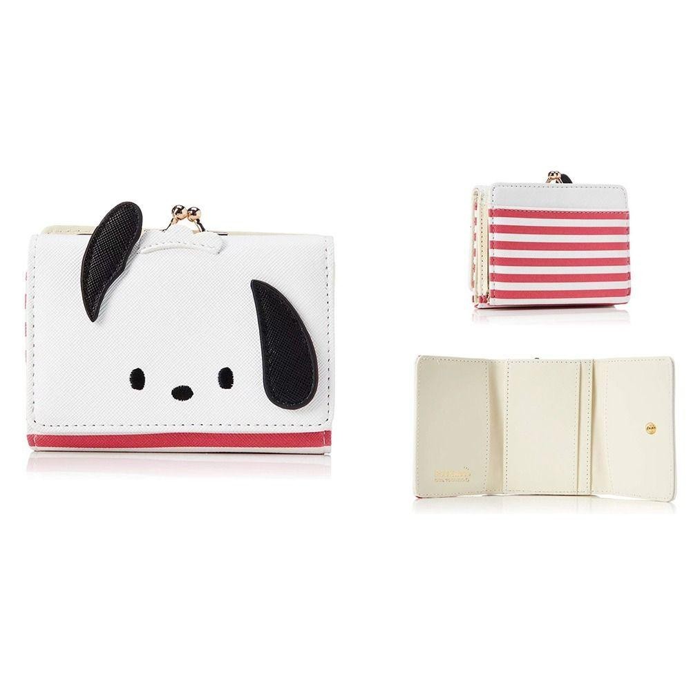 UUMIR กระเป๋าใส่เหรียญ Kuromi, Melody Fold Bag กระเป๋าสตางค์ PU, Kawaii Cinnamoroll Kuromi Card Package Girl