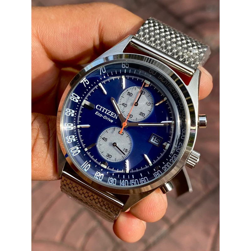 นาฬิกาข้อมือ Citizen Chandler Eco-Drive Blue Stainless Steel Watch CA7020-58L