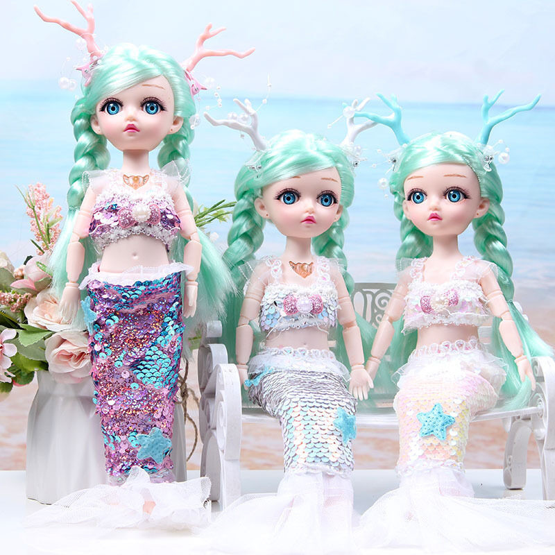 30cm-Little Dragon Girl ตุ๊กตาเจ้าหญิงเงือกเล่นบ้านของเล่นสาวเจ้าหญิงของเล่นของขวัญวันเกิด