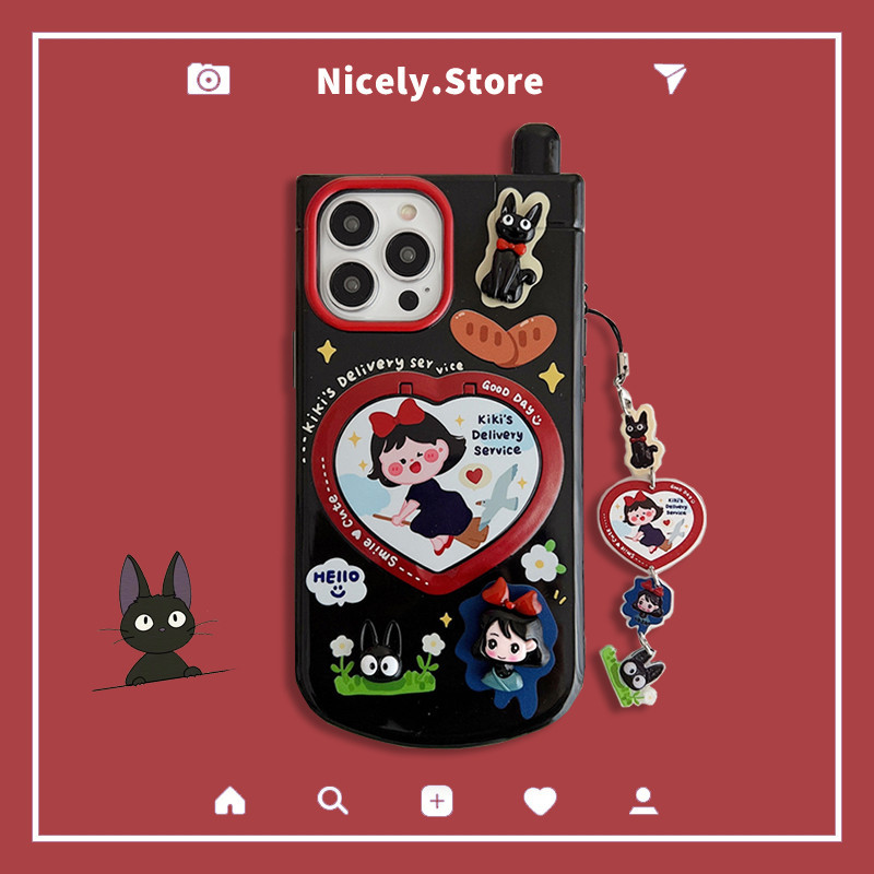 เคสโทรศัพท์มือถือกระจกแต่งหน้า ลายเด็กผู้หญิงน่ารัก 3D พับได้ กันกระแทก สําหรับ iPhone 15 14 13 12 Pro Max 11