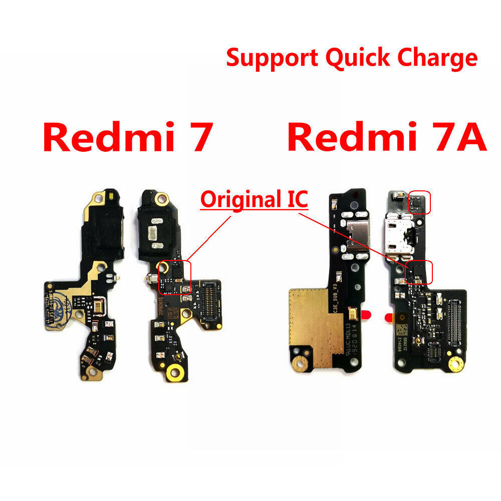 สําหรับ Xiaomi Redmi 7A สําหรับ Redmi 7 บอร์ดชาร์จ USB ปลั๊กเชื่อมต่อพอร์ต ไมค์ ไมโครโฟน ยืดหยุ่น