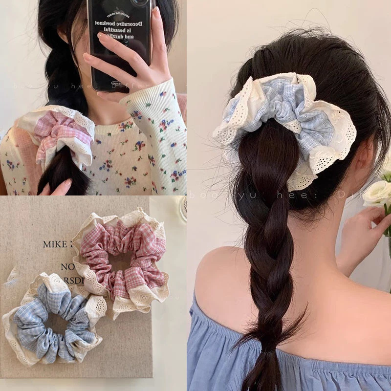 ใหม่ ยางรัดผมหางม้า ขนาดใหญ่ สีสันสดใส สําหรับเด็กผู้หญิง thumbnail 7